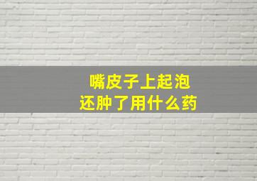 嘴皮子上起泡还肿了用什么药