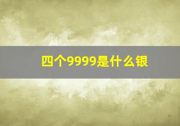 四个9999是什么银