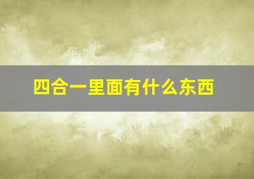 四合一里面有什么东西