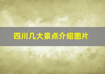 四川几大景点介绍图片