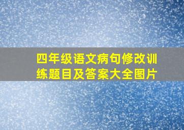 四年级语文病句修改训练题目及答案大全图片