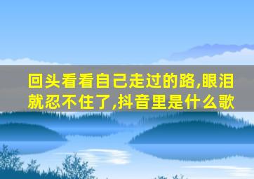 回头看看自己走过的路,眼泪就忍不住了,抖音里是什么歌