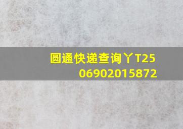 圆通快递查询丫T2506902015872