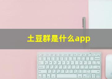 土豆群是什么app