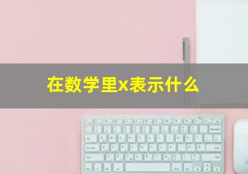 在数学里x表示什么