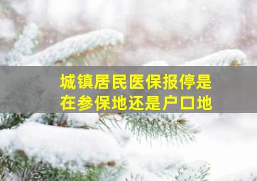 城镇居民医保报停是在参保地还是户口地