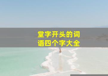 堂字开头的词语四个字大全