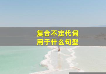 复合不定代词用于什么句型