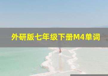 外研版七年级下册M4单词