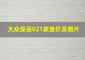 大众探岳021款报价及图片