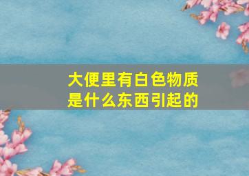 大便里有白色物质是什么东西引起的