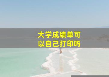 大学成绩单可以自己打印吗