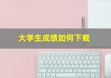 大学生成绩如何下载