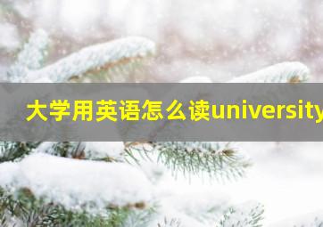 大学用英语怎么读university