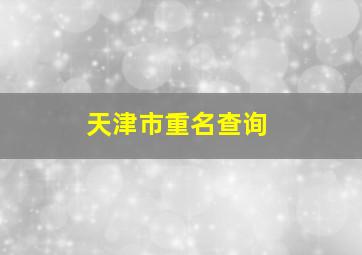 天津市重名查询