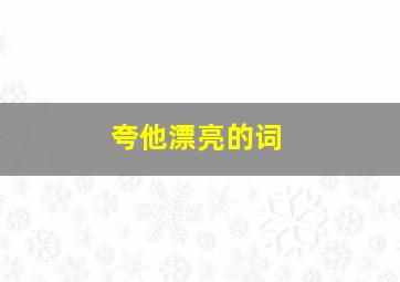 夸他漂亮的词