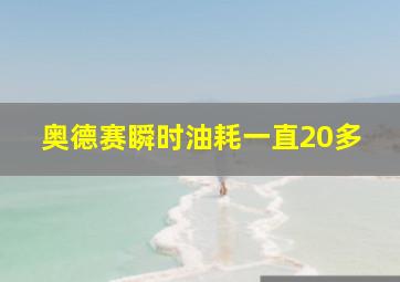 奥德赛瞬时油耗一直20多