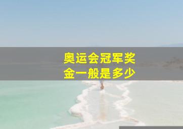 奥运会冠军奖金一般是多少