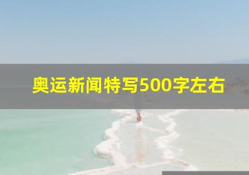 奥运新闻特写500字左右