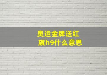 奥运金牌送红旗h9什么意思