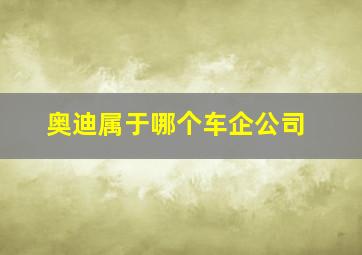 奥迪属于哪个车企公司