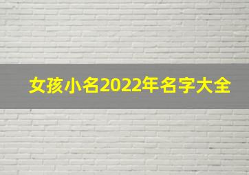 女孩小名2022年名字大全