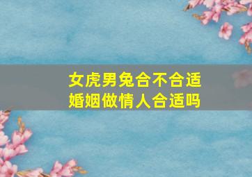 女虎男兔合不合适婚姻做情人合适吗