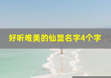 好听唯美的仙盟名字4个字