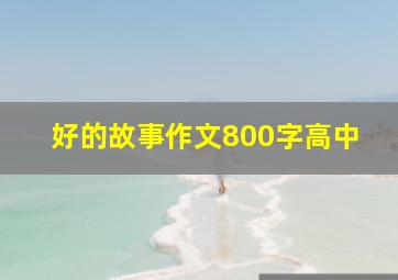 好的故事作文800字高中