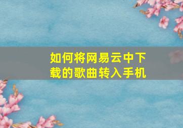 如何将网易云中下载的歌曲转入手机