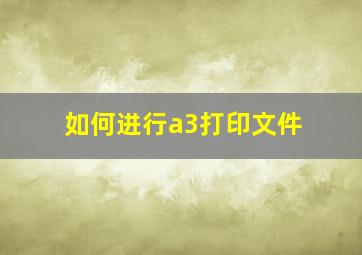 如何进行a3打印文件