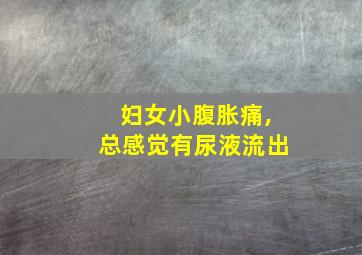 妇女小腹胀痛,总感觉有尿液流出