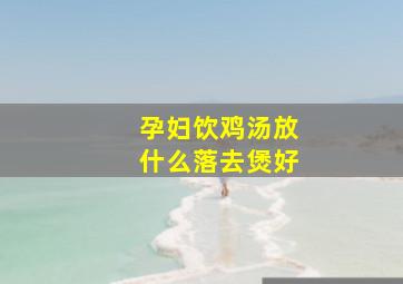 孕妇饮鸡汤放什么落去煲好