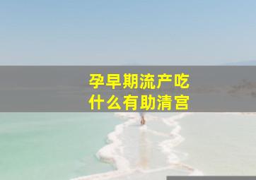 孕早期流产吃什么有助清宫