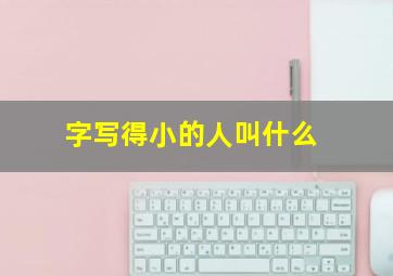 字写得小的人叫什么