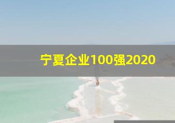 宁夏企业100强2020