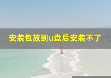 安装包放到u盘后安装不了