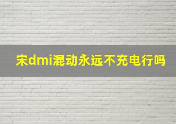 宋dmi混动永远不充电行吗