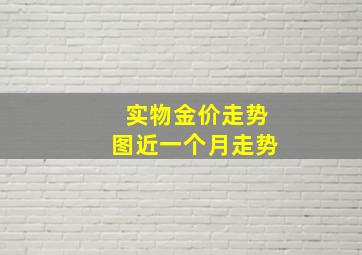 实物金价走势图近一个月走势