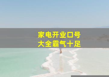 家电开业口号大全霸气十足