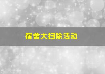 宿舍大扫除活动