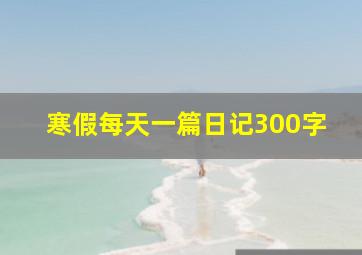 寒假每天一篇日记300字