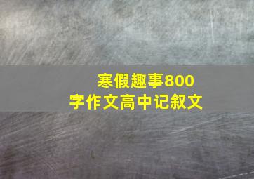 寒假趣事800字作文高中记叙文