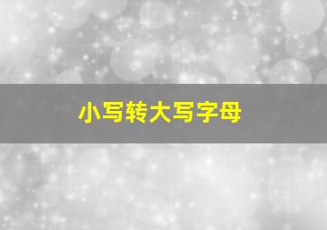 小写转大写字母