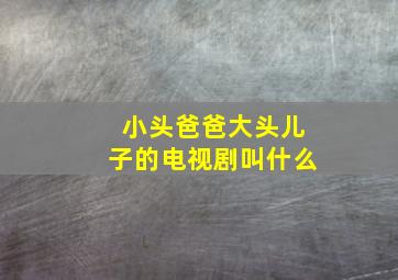 小头爸爸大头儿子的电视剧叫什么