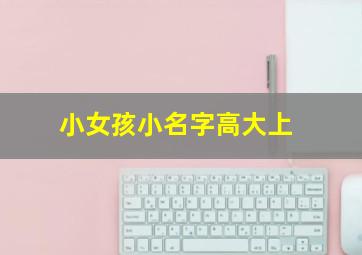 小女孩小名字高大上