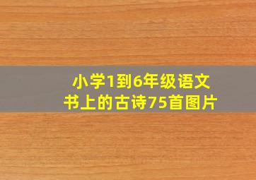 小学1到6年级语文书上的古诗75首图片