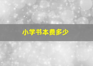 小学书本费多少