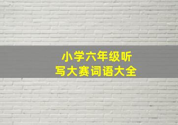 小学六年级听写大赛词语大全