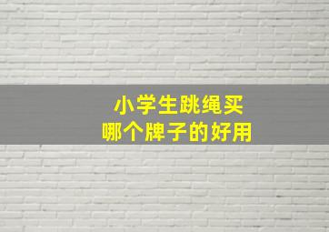 小学生跳绳买哪个牌子的好用